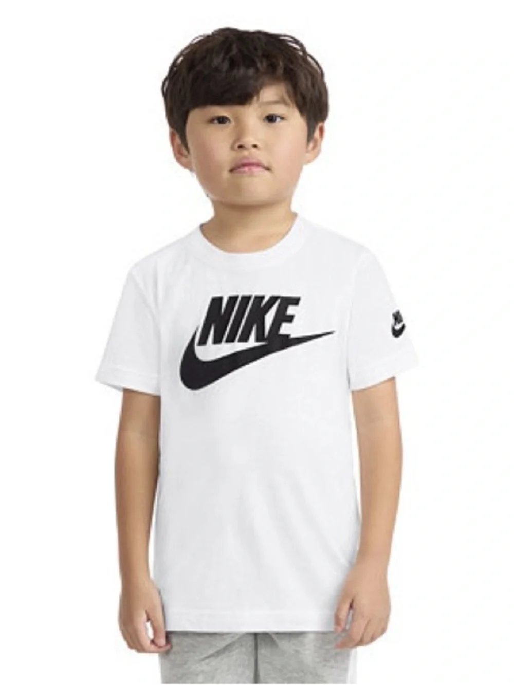 Nike unisex Futura Evergreen Short-Sleeve T-Shirt in white